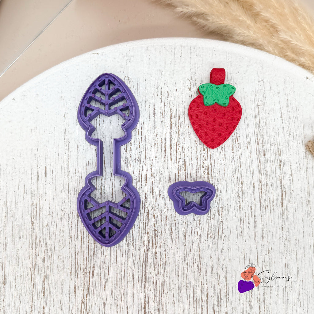 Lot d'emporte-pièces en forme de fraise pour la fabrication de porte-clé en argile polymère